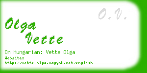 olga vette business card